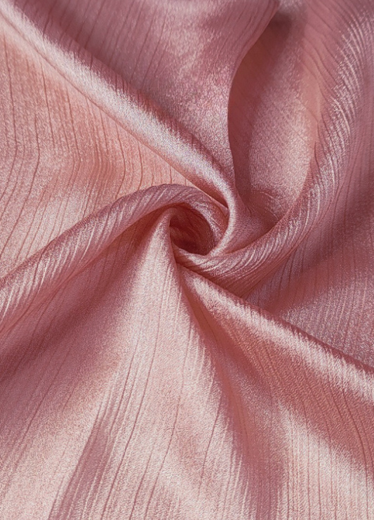 Crinkle Silk Hijabs - Pink Mist