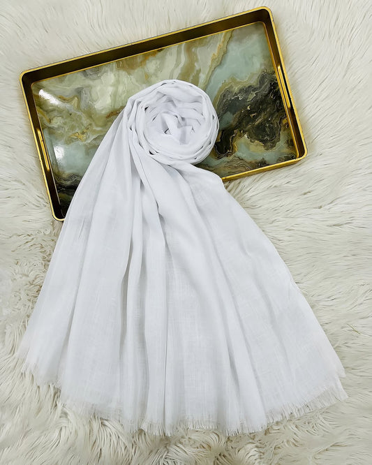 Turkish Lawn Hijab - White
