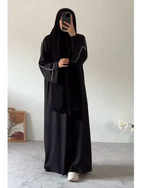 Top Seller Premium Nida Fabric abaya with white lining ( FREE SHIPPING)