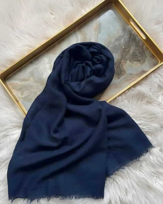Turkish Lawn Hijab - Navy Blue