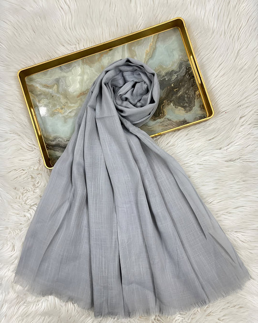 Turkish Lawn Hijab - Grey
