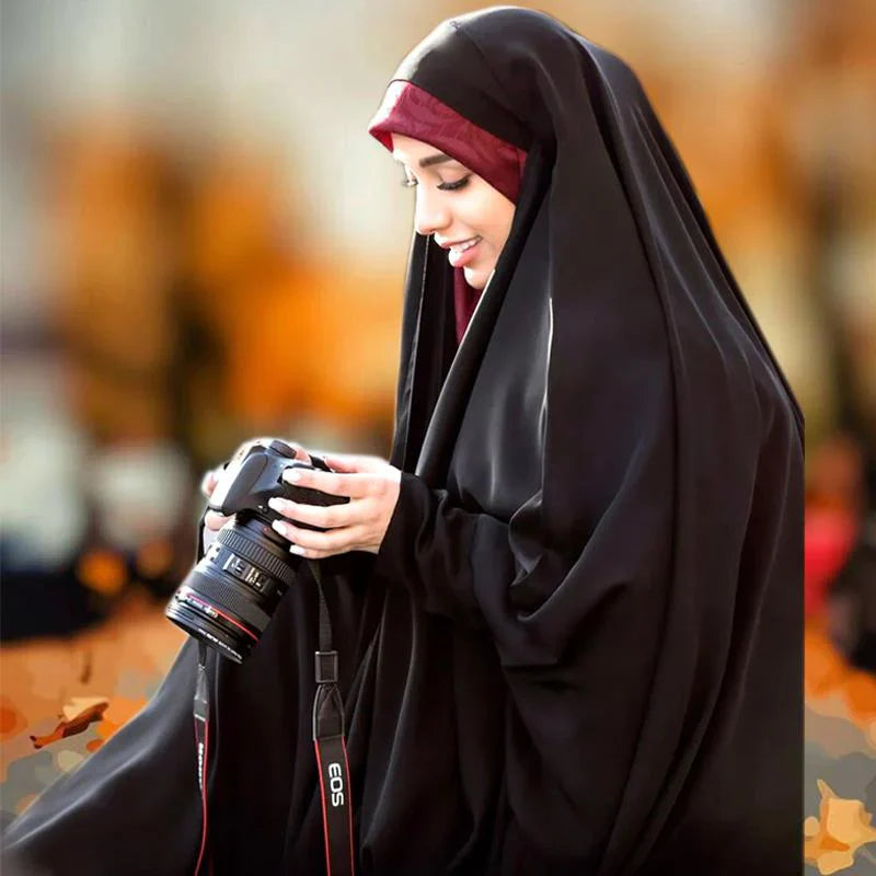 Zipper Irani Chadar with Sleeves ( High Quality Improted Nida Fabric)