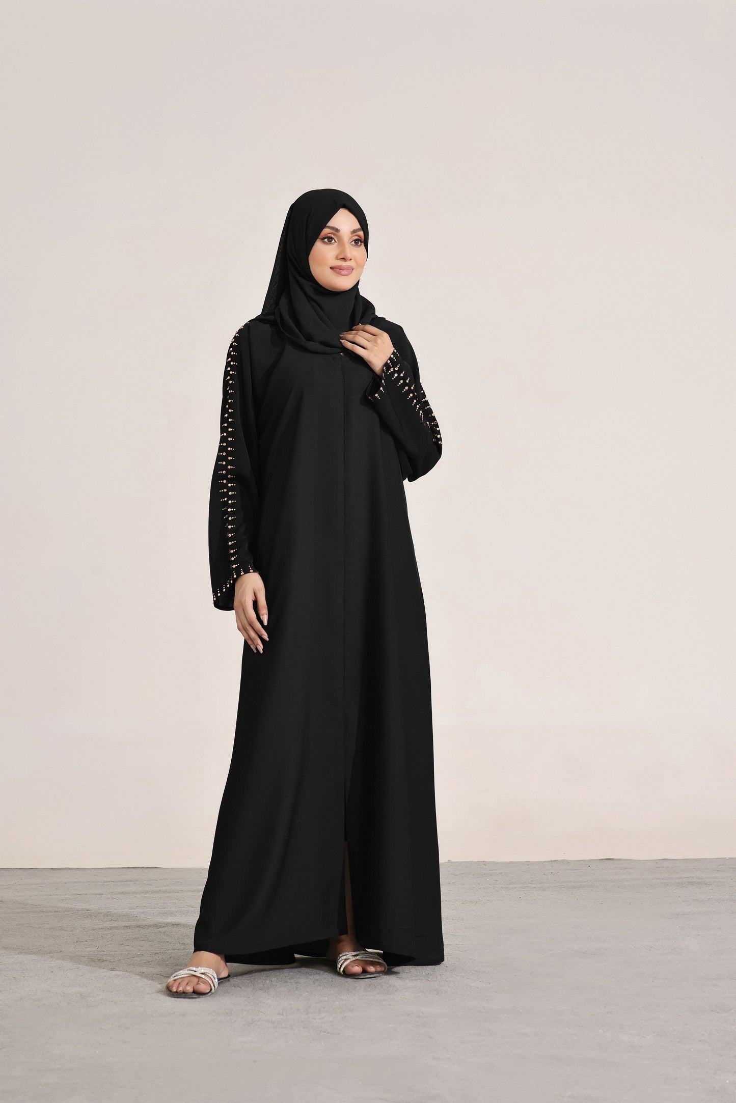 Sage Willow Black Abaya