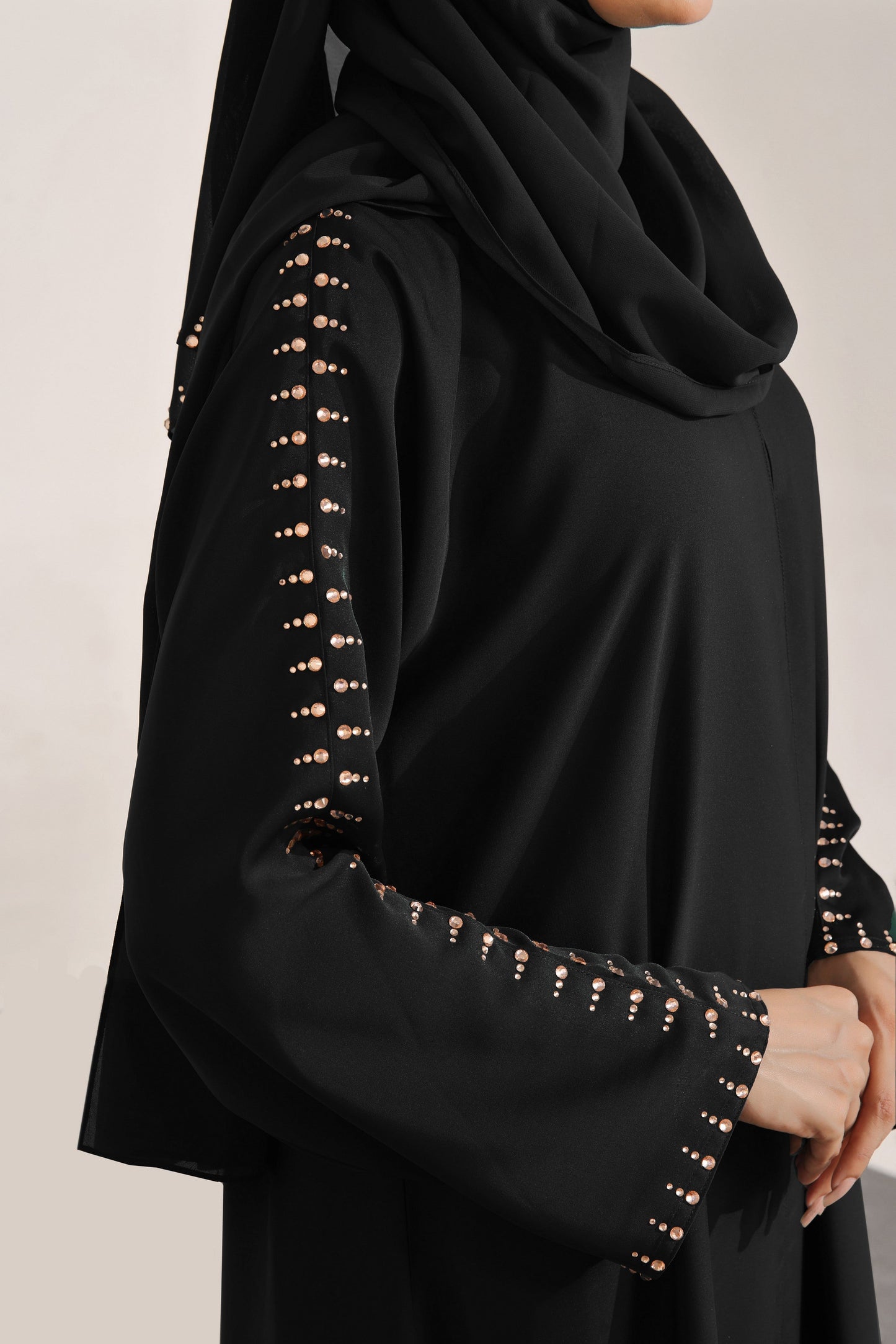 Sage Willow Black Abaya