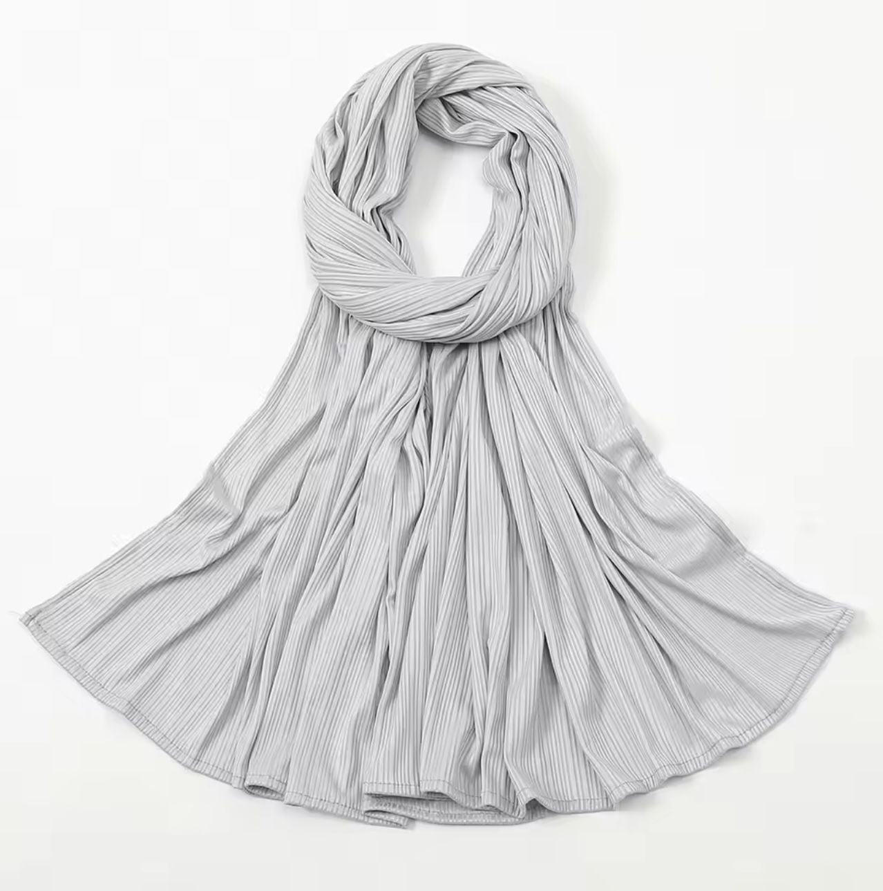 Ribbed jersey Hijabs Warm Silver