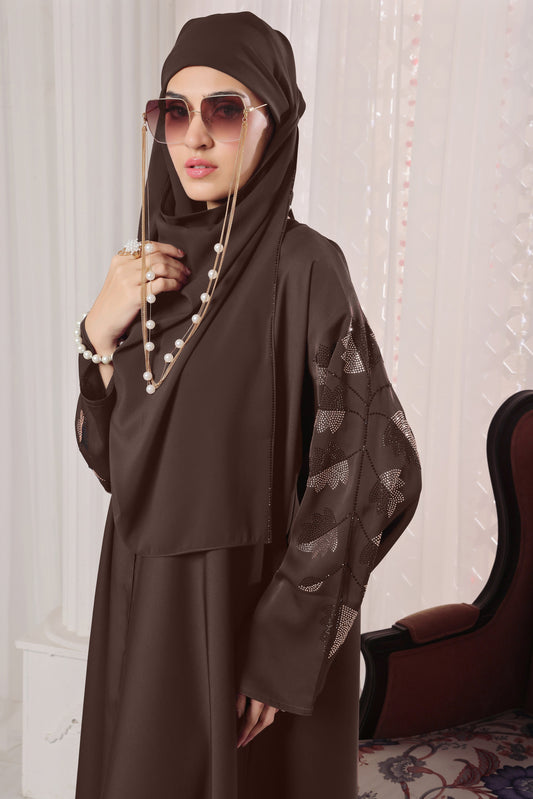 Brown Leaf Abaya