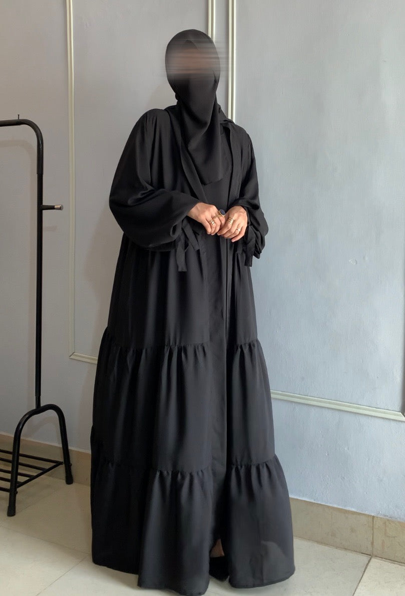 5 Piece Modest Abaya Set (Black)