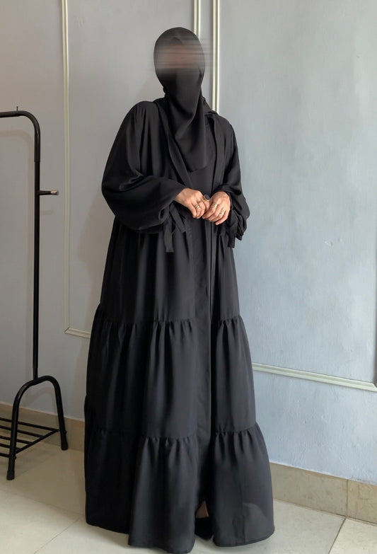 5 Piece Modest Abaya Set (Black)