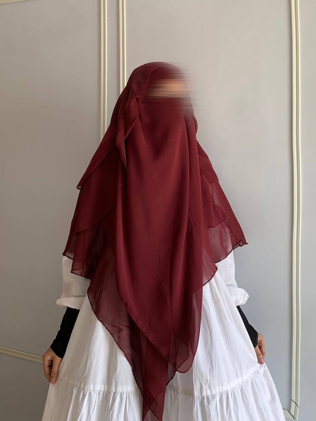 (Maroon) Princess Khimar