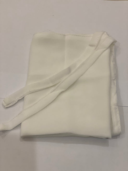 Half Tie Back Niqab White