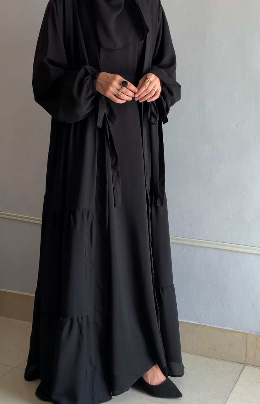 5 Piece Modest Abaya Set (Black)