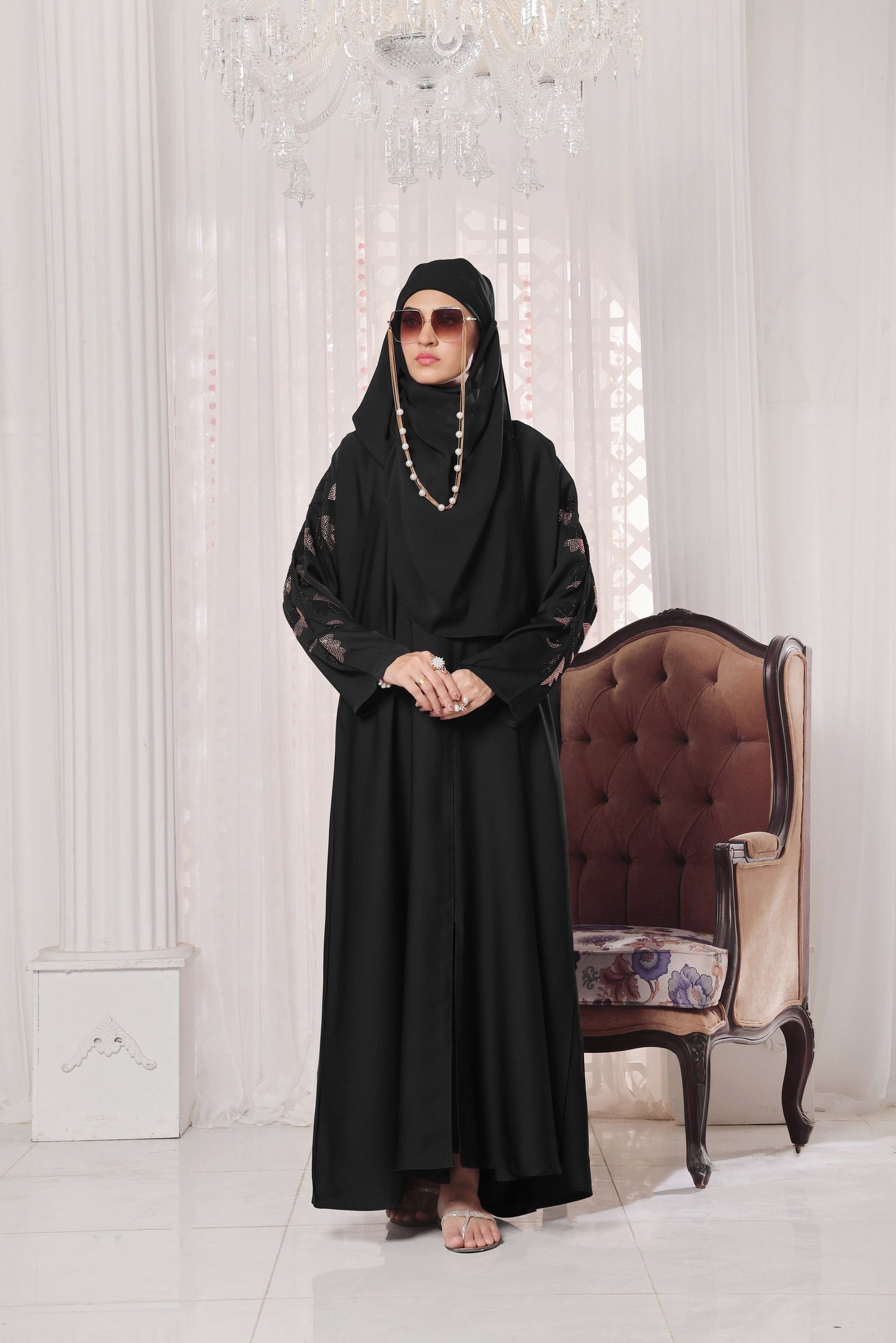 Black Leaf Abaya