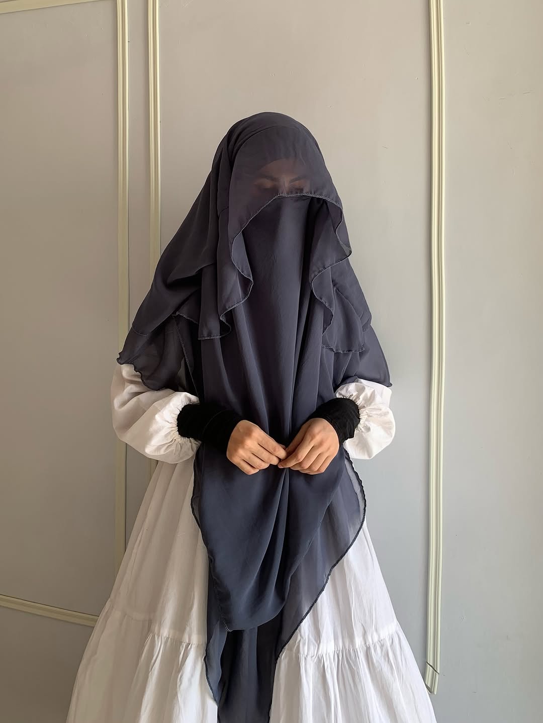 (Navy Blue) Princess Khimar