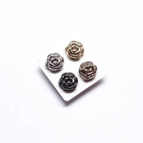 Metallic Hijab Magnets (Rose) - Set of 4